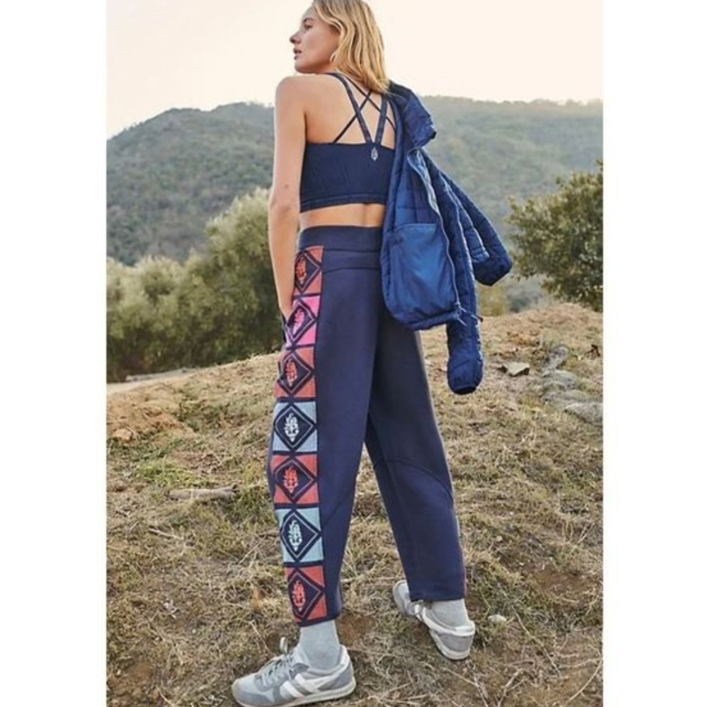 Free People, Team Spirit Pants, Navy Multicolor, Size Small - Picture 3 of 8